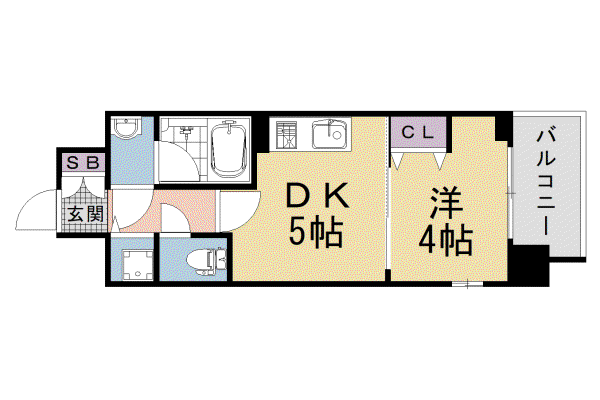 阪急電鉄京都線 西京極駅 徒歩12分 10階建 新築(1DK/10階)の間取り写真