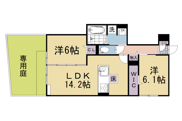 叡山電鉄 宝ケ池駅 徒歩14分 2階建 新築(2LDK/1階)の間取り写真