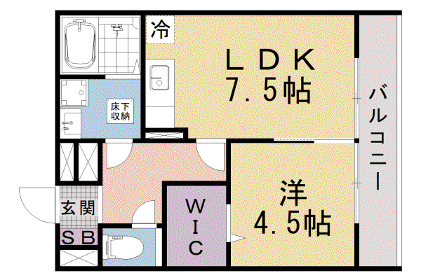 セジュールA&M(1LDK/3階)の間取り写真