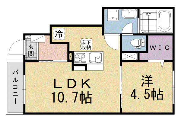 奈良線 宇治駅(JR) 徒歩9分 2階建 新築(1LDK/1階)の間取り写真