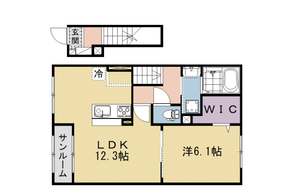 奈良線 宇治駅(JR) 徒歩9分 2階建 新築(1LDK/2階)の間取り写真