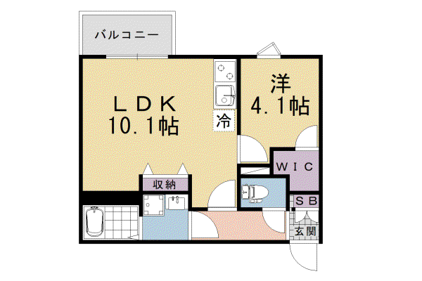近鉄京都線 向島駅 徒歩13分 3階建 新築(1LDK/2階)の間取り写真
