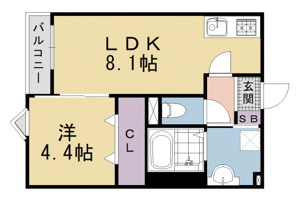 東海道本線 京都駅 徒歩20分 3階建 新築(1LDK/1階)の間取り写真