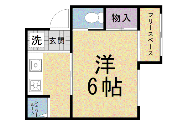 山本マンション(1K/3階)の間取り写真