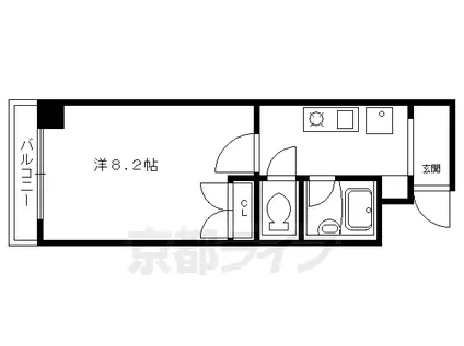 スカーラ12(1K/4階)の間取り写真