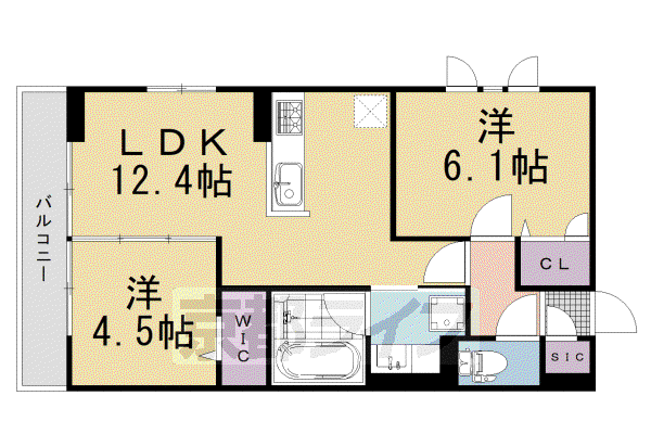 阪急電鉄京都線 西向日駅 徒歩13分 3階建 新築(2LDK/1階)の間取り写真
