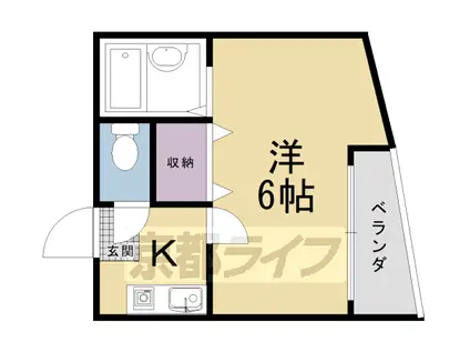 ニチエーマンション(1K/2階)の間取り写真