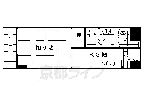 マンション大宮(1K/1階)の間取り写真