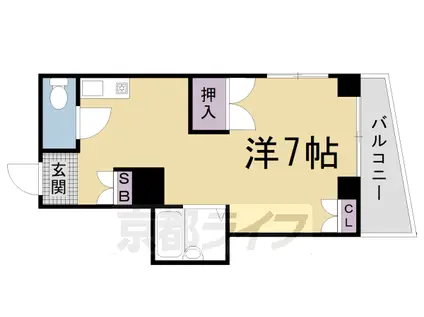 イヌイビル(1K/5階)の間取り写真