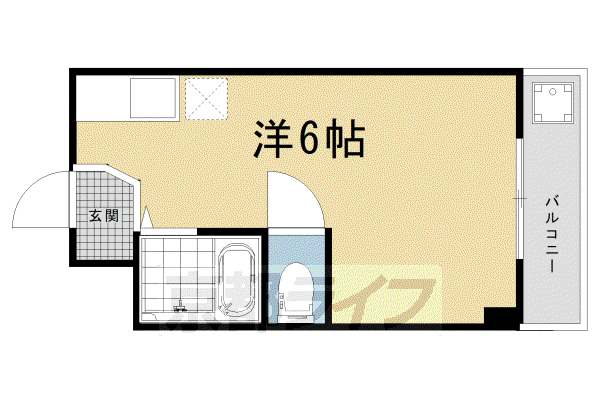 豊栄ハイツ(ワンルーム/3階)の間取り写真