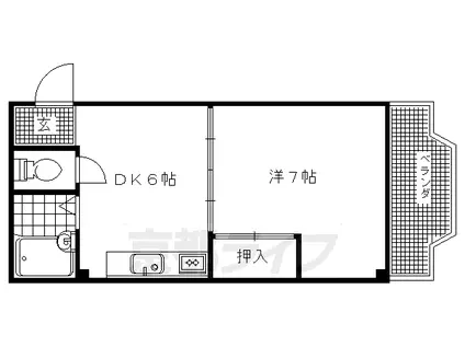 メゾン・ベルジュール(1K/2階)の間取り写真