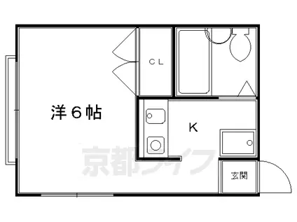 CASA PETIT SUGAR(1K/2階)の間取り写真