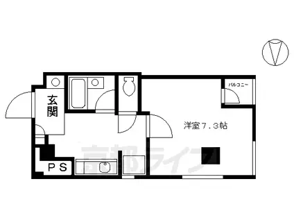 パインフィールド御池(1K/3階)の間取り写真