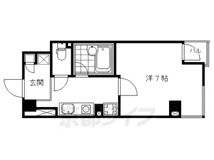 パインフィールド御池(1K/10階)の間取り写真