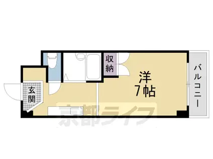 京阪電気鉄道京阪線 清水五条駅 徒歩4分 5階建 築29年(1K/3階)の間取り写真
