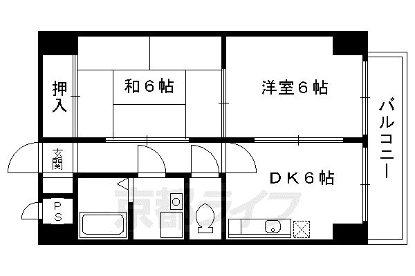 CORT UESHO(1LDK/5階)の間取り写真