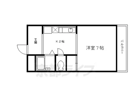 リグラン烏丸五条(1K/4階)の間取り写真