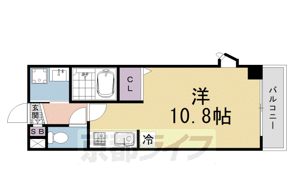 エスト堀川(ワンルーム/6階)の間取り写真