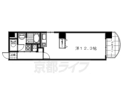 COSMO Ⅴ(ワンルーム/4階)の間取り写真