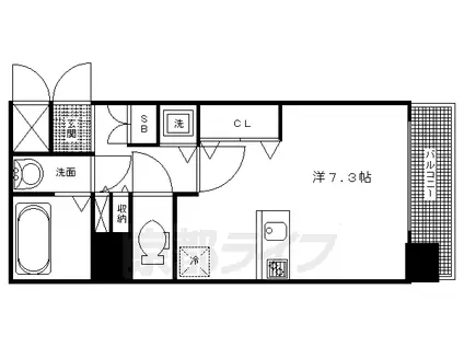 プレサンス京都四条堀川(ワンルーム/4階)の間取り写真