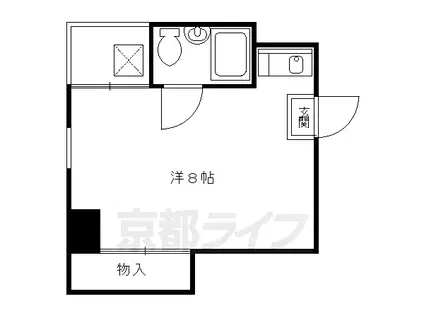 ウィッシュ河原町(ワンルーム/4階)の間取り写真