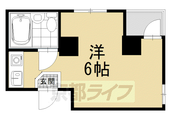カーサデ河原町(ワンルーム/3階)の間取り写真