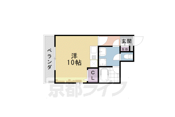 サンフレッシュⅡ(ワンルーム/3階)の間取り写真