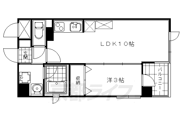 ベルエトフYⅡ(1LDK/2階)の間取り写真