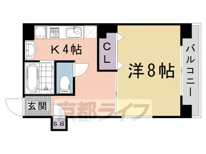 京阪電気鉄道京阪線 清水五条駅 徒歩4分 12階建 築19年(1K/5階)の間取り写真