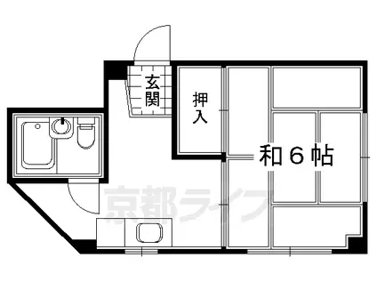 大竹マンション(1K/1階)の間取り写真
