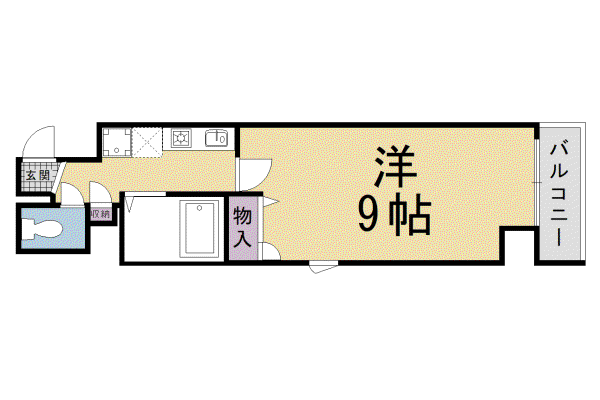京阪電気鉄道京阪線 祇園四条駅 徒歩5分 5階建 築19年(1K/4階)の間取り写真