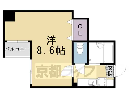アモン・ドエル(1K/4階)の間取り写真