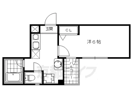 バインオークトゥエルブ(1K/4階)の間取り写真