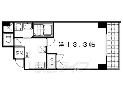 WITH 京 SEASONS(1K/6階)の間取り写真