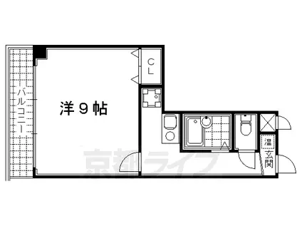 ヴィラヒトミ(1K/2階)の間取り写真
