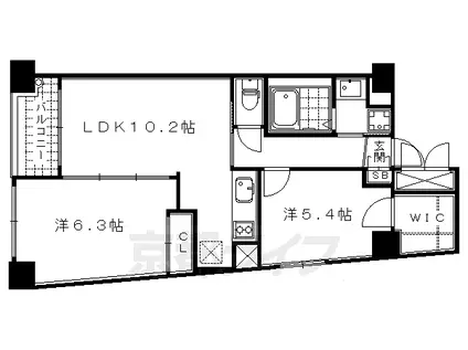 プラネシア神宮道(2LDK/5階)の間取り写真