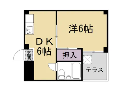 京阪電気鉄道鴨東線 神宮丸太町駅 徒歩18分 3階建 築40年(1DK/1階)の間取り写真