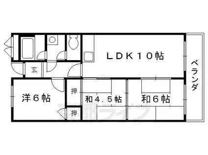 メゾン高野(3LDK/5階)の間取り写真