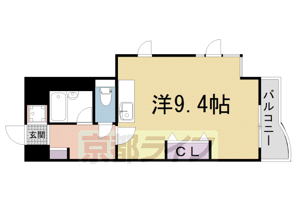 京阪電気鉄道鴨東線 出町柳駅 徒歩19分 7階建 築37年(ワンルーム/6階)の間取り写真