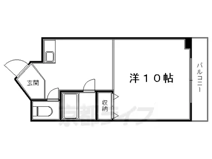 叡山電鉄 茶山・京都芸術大学駅 徒歩5分 4階建 築32年(1K/1階)の間取り写真