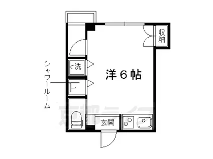 サンズ丸太町(ワンルーム/1階)の間取り写真