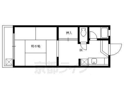 コーポ鳳瑞(1DK/2階)の間取り写真