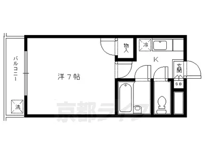 叡山電鉄 二軒茶屋駅(京都) 徒歩5分 4階建 築35年(1K/1階)の間取り写真