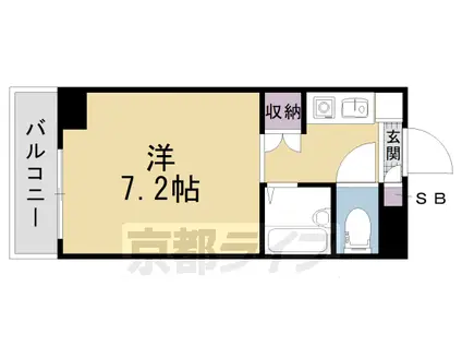 SENTO GARDEN(1K/6階)の間取り写真