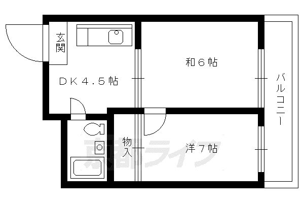 メゾン大卓(2DK/3階)の間取り写真