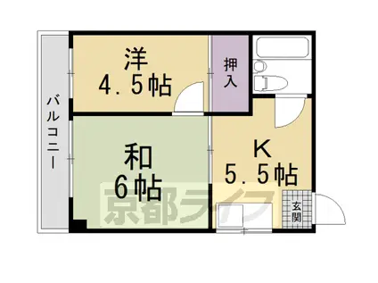 メゾン大卓(2DK/2階)の間取り写真