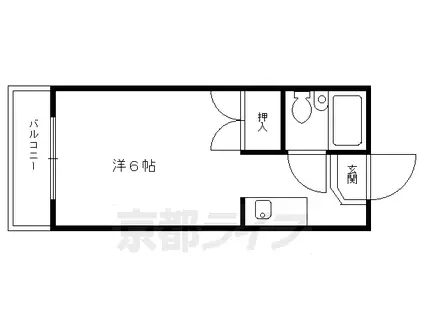 杉山ビル(1K/3階)の間取り写真