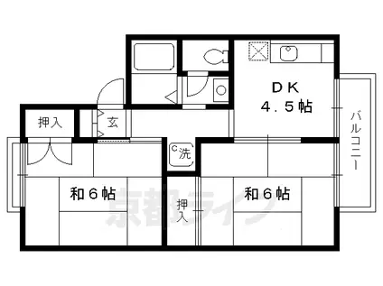 セジュール今原(2DK/1階)の間取り写真