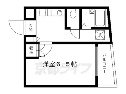 ラトゥール牧眞1(1K/2階)の間取り写真