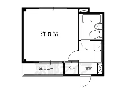 ファーストステージK2(1K/2階)の間取り写真